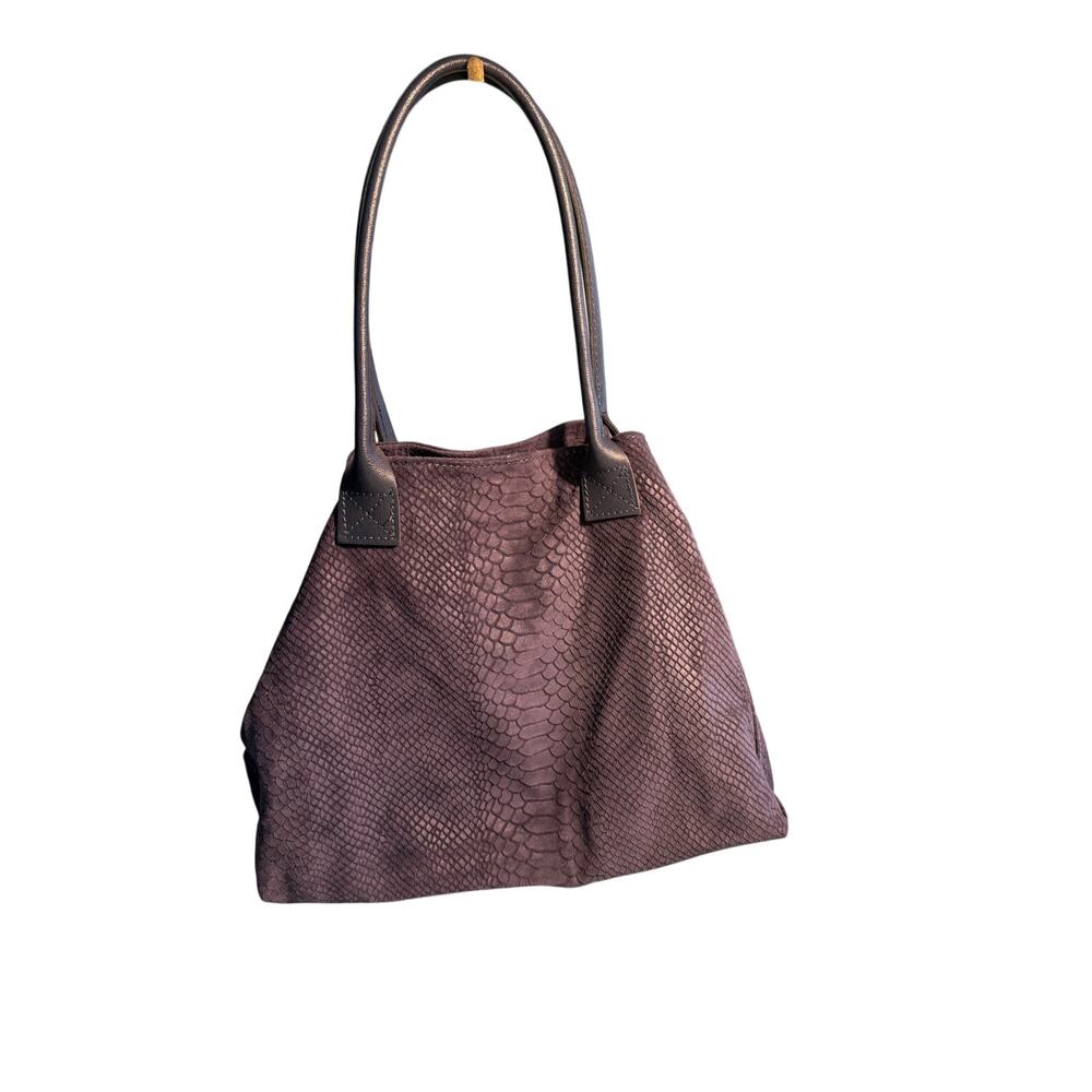 Italian suede shopper bag